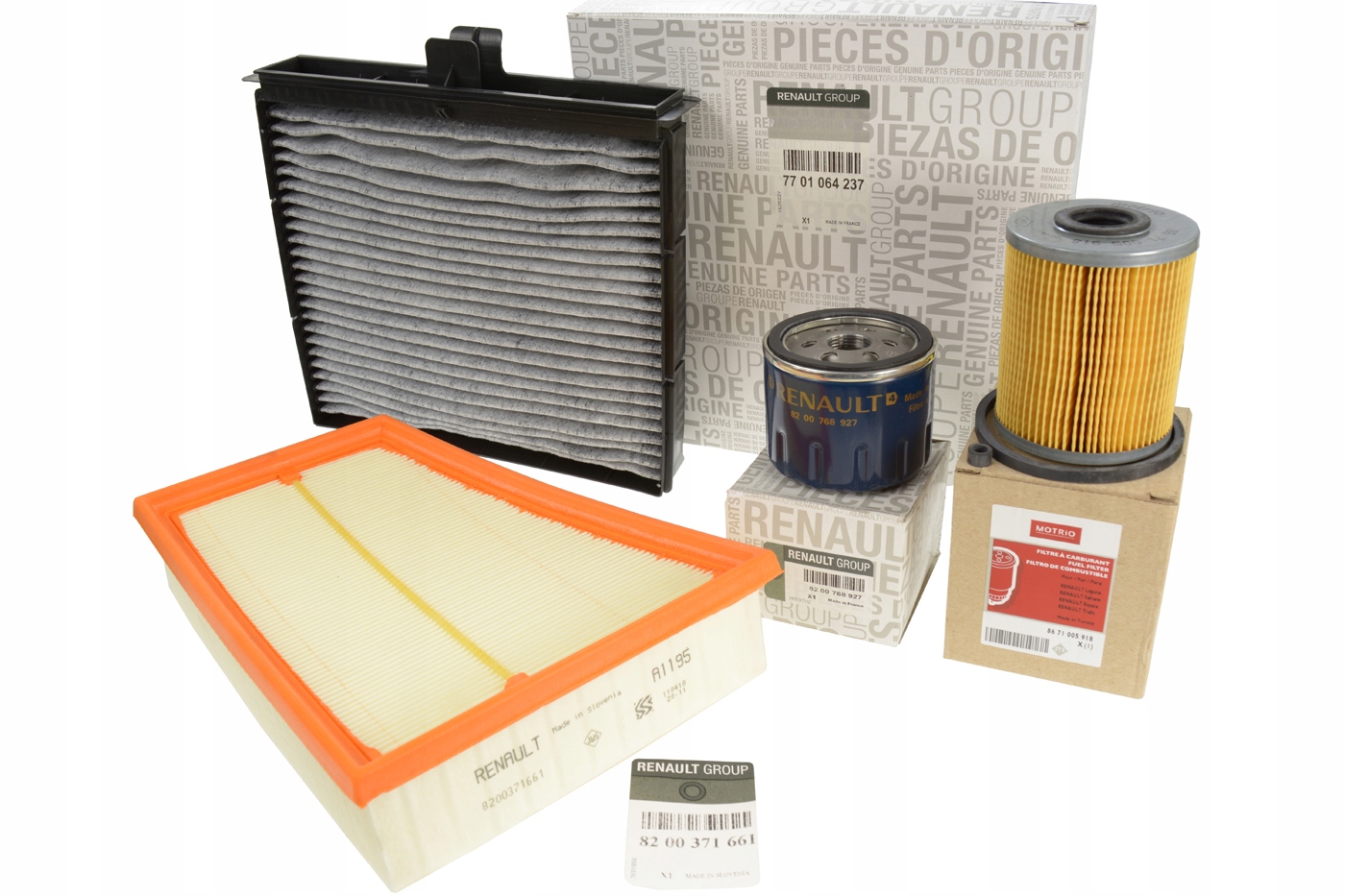 Originální Filtry Komplet 4x Filtrů 1.9 DCI Renault Scenic II