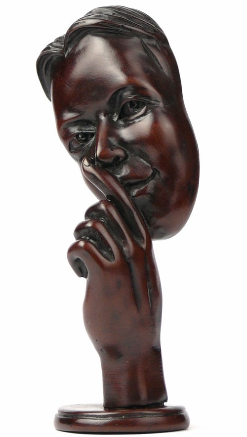 FIGURKA RZEŹBA MASKA TEATRALNA NA PREZENT Wysokość produktu 15.5 cm