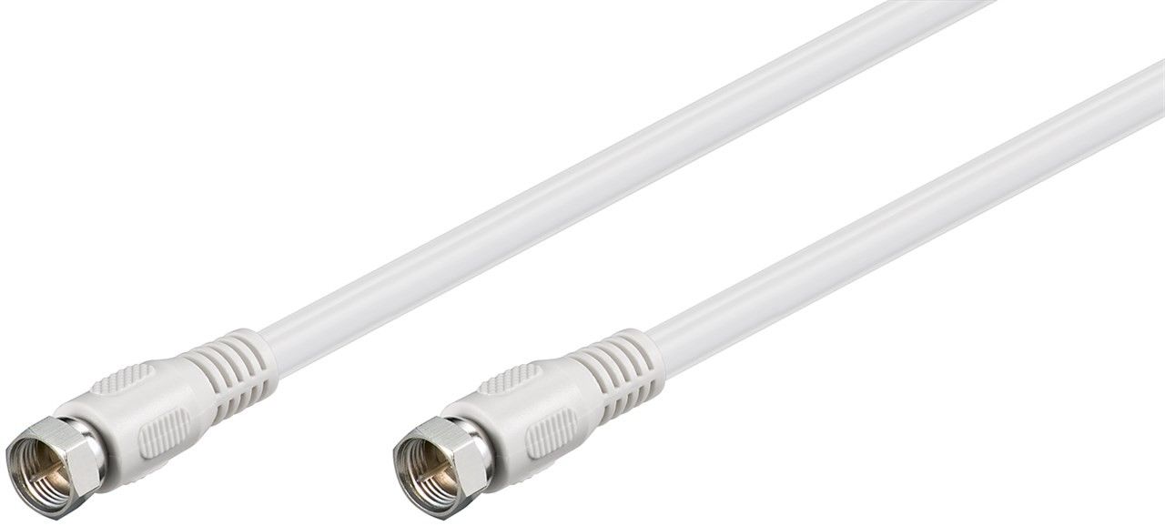 

Kabel Przyłączeniowy Sat 2X Wtyk F 0,5M Biały