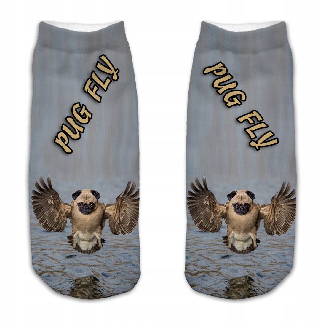 

Skarpetki Stopki Fullprint 3D Pug Fly Śmieszne Pl