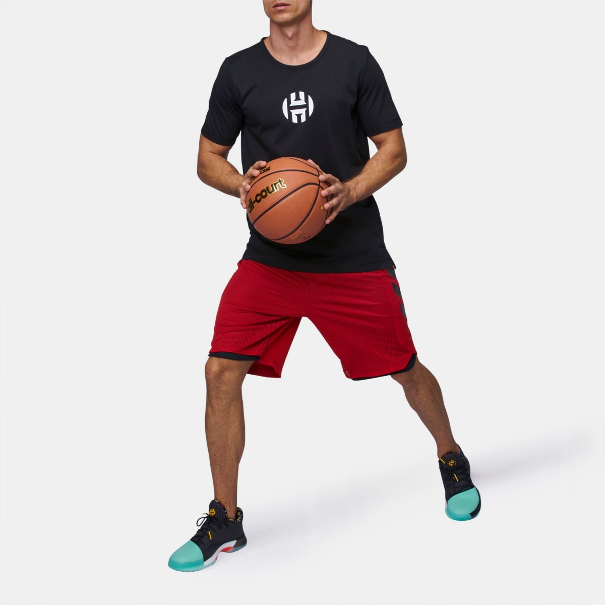 ADIDAS BASKETBALL HARDEN VOL.1 LOGO T-SHIRT r M Rękaw krótki rękaw