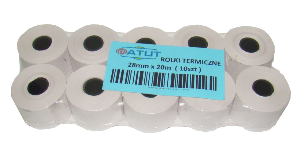 

Rolki do kasy termiczne 28x20m rolka 30szt Markowe