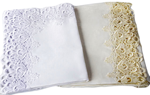 OBRUS Z GIPIURĄ 150x225 ELEGANCKI BIAŁY ECRU Szerokość produktu 150 cm