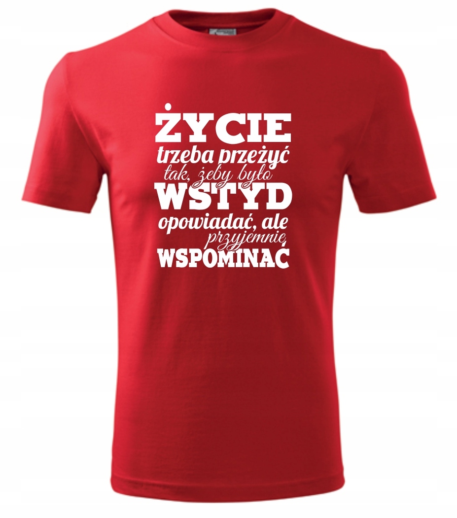 

Koszulka z nadrukiem śmieszny nadruk napis XXL