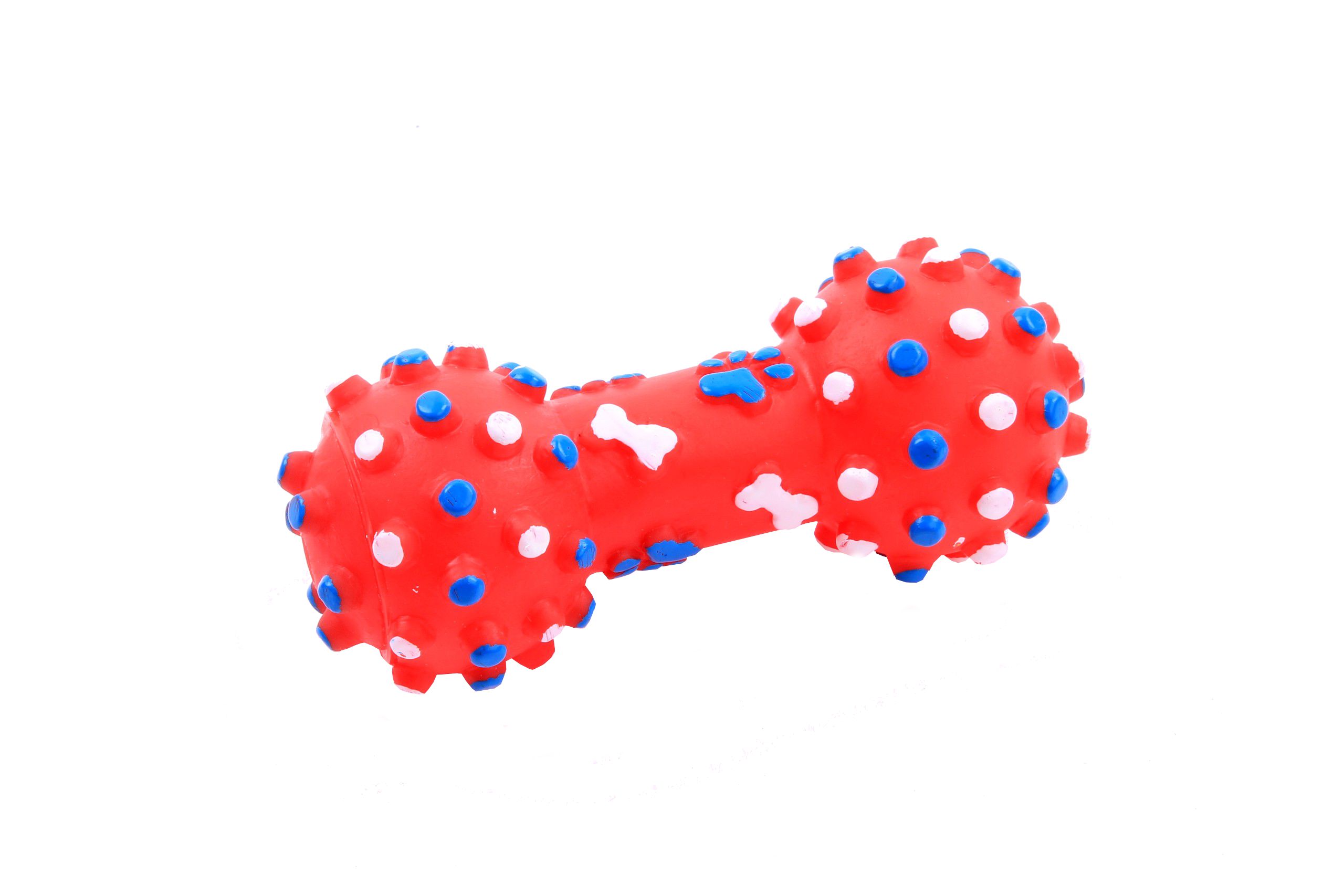 

Zabawka psa Hantel Kolec Guma Piszczy Red 10,5cm