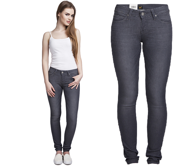 

Lee Toxey Super Skinny Szare Jeansy Rurki W30 L33