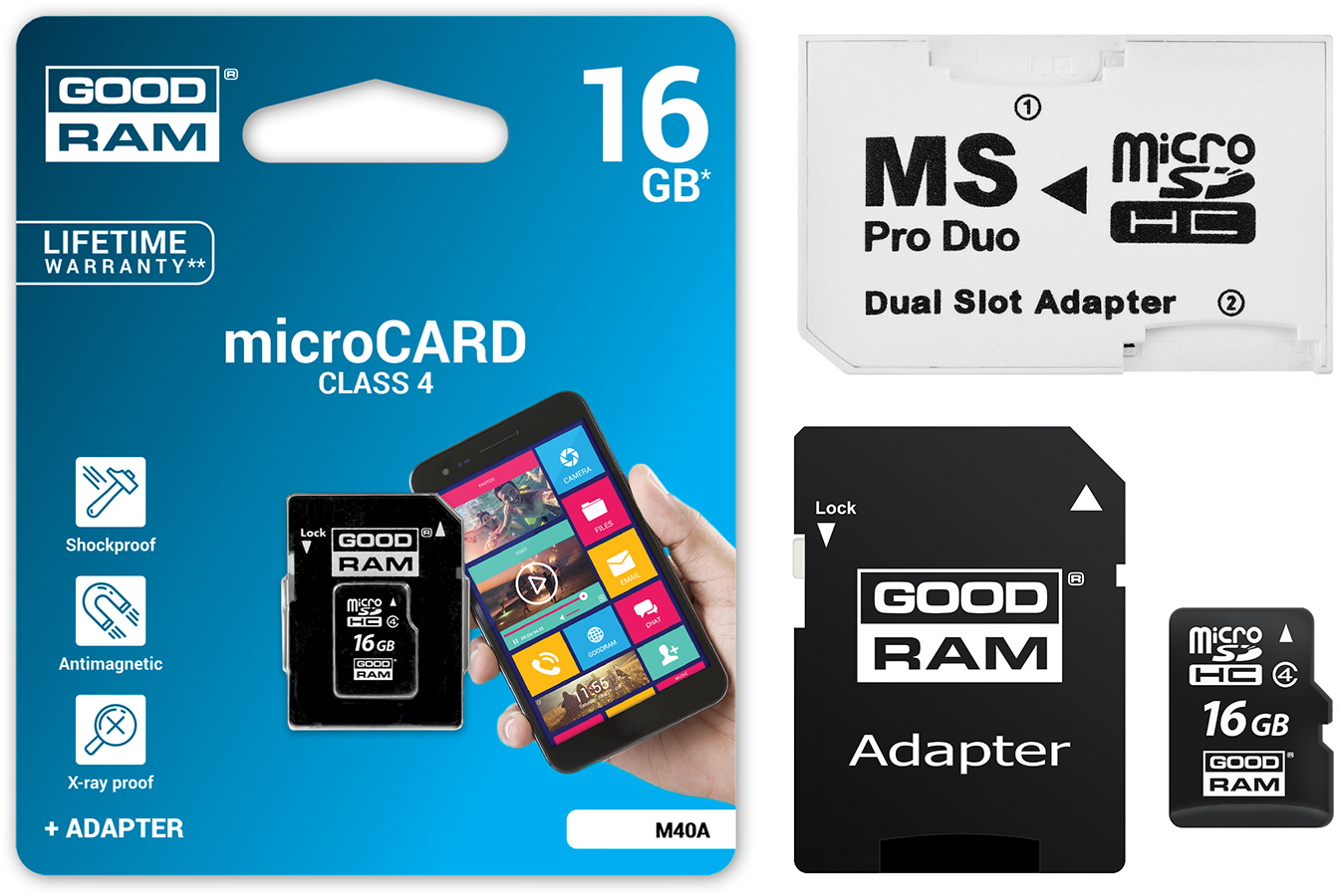 

Goodram micro Sdhc 16GB + Adapter Ms Pro Duo Psp !