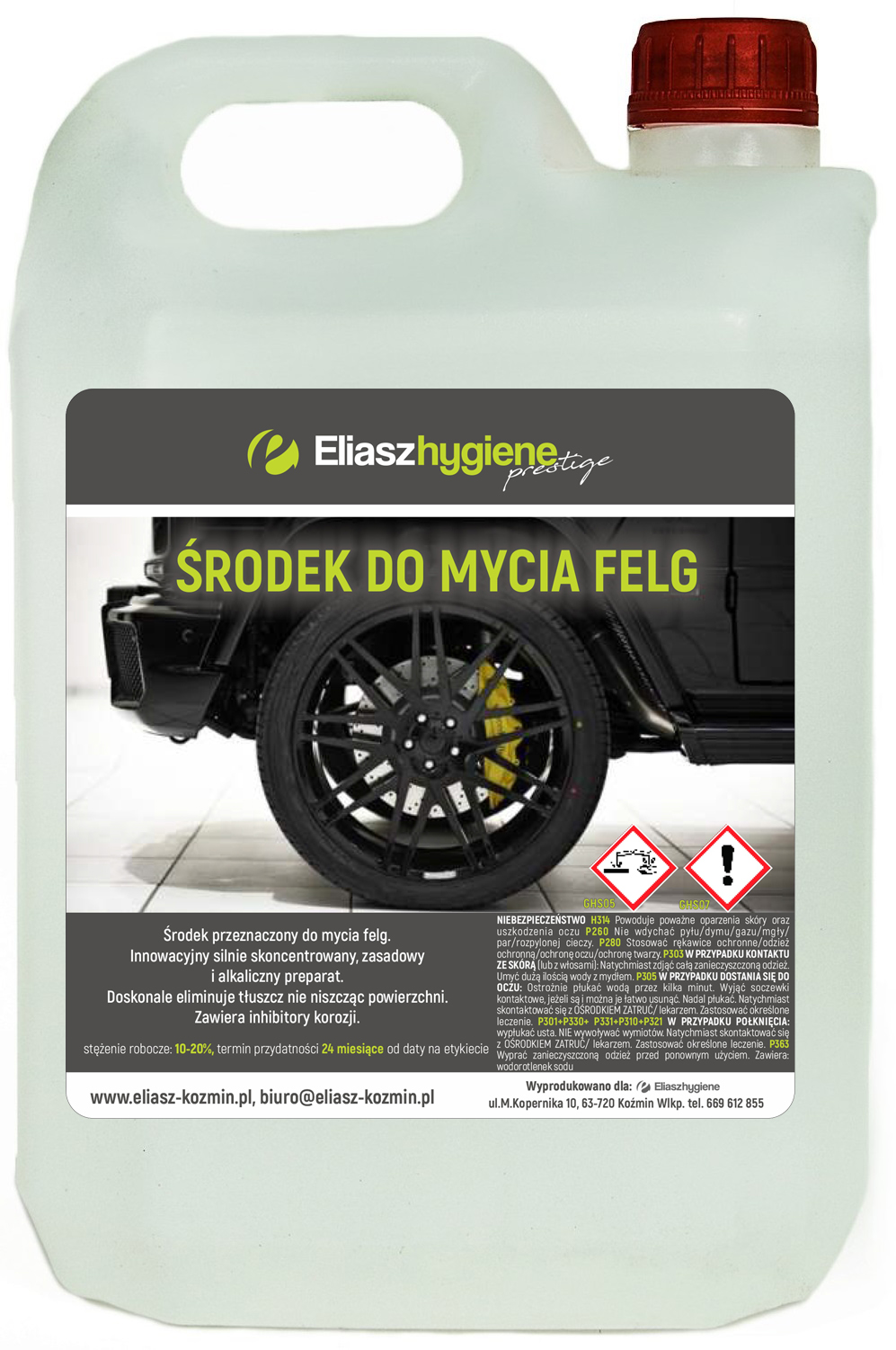 PLYN DO MYCIA FELG ELIASZ PRO SILNY KONCENTRAT 5L