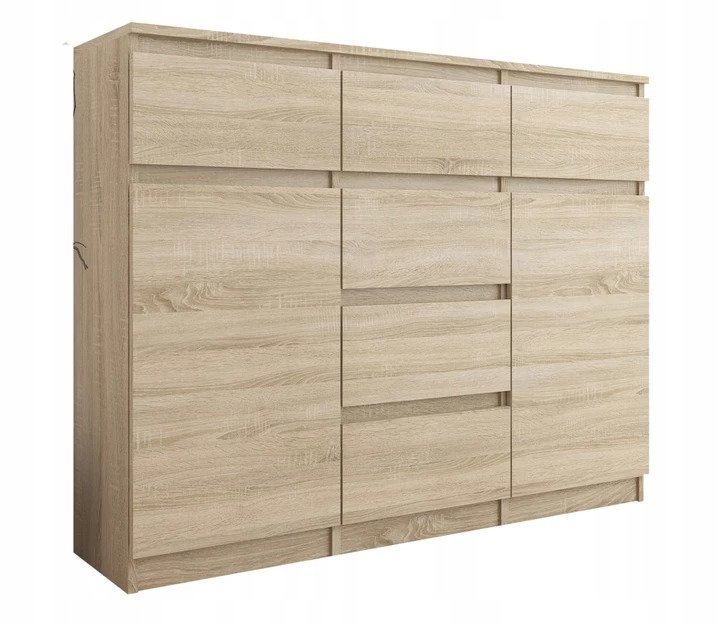 KOMODA 98CM SZAFKA 6 SZUFLAD SONOMA S62D Głębokość mebla 40 cm