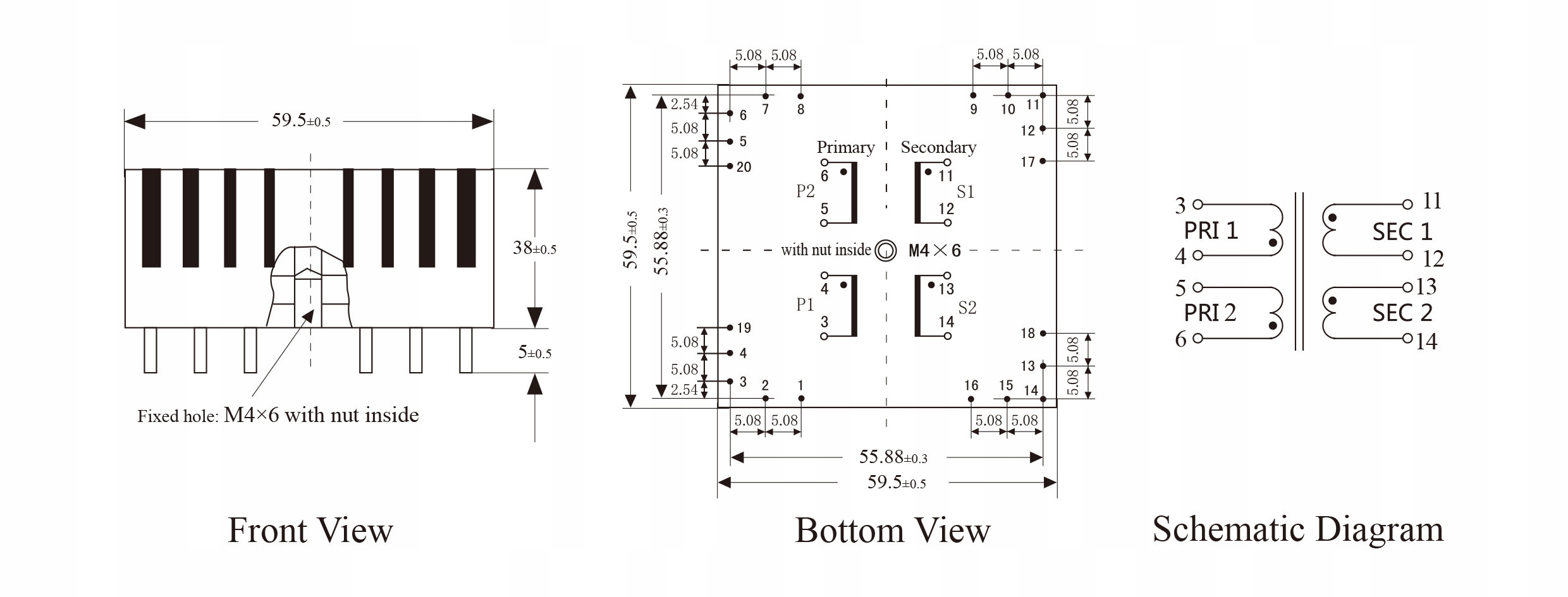 PTC25-25VA-115V*2/22V*2 Transformator EAN (GTIN) 7730356045396
