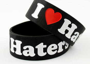 

bransoletka I Love Haters silikonowa czarna B1