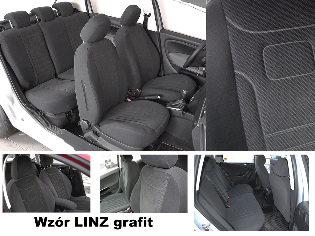 Pokrowce samochodowe miarowe VW POLO IV FL 9N/9N3 Materiał welur
