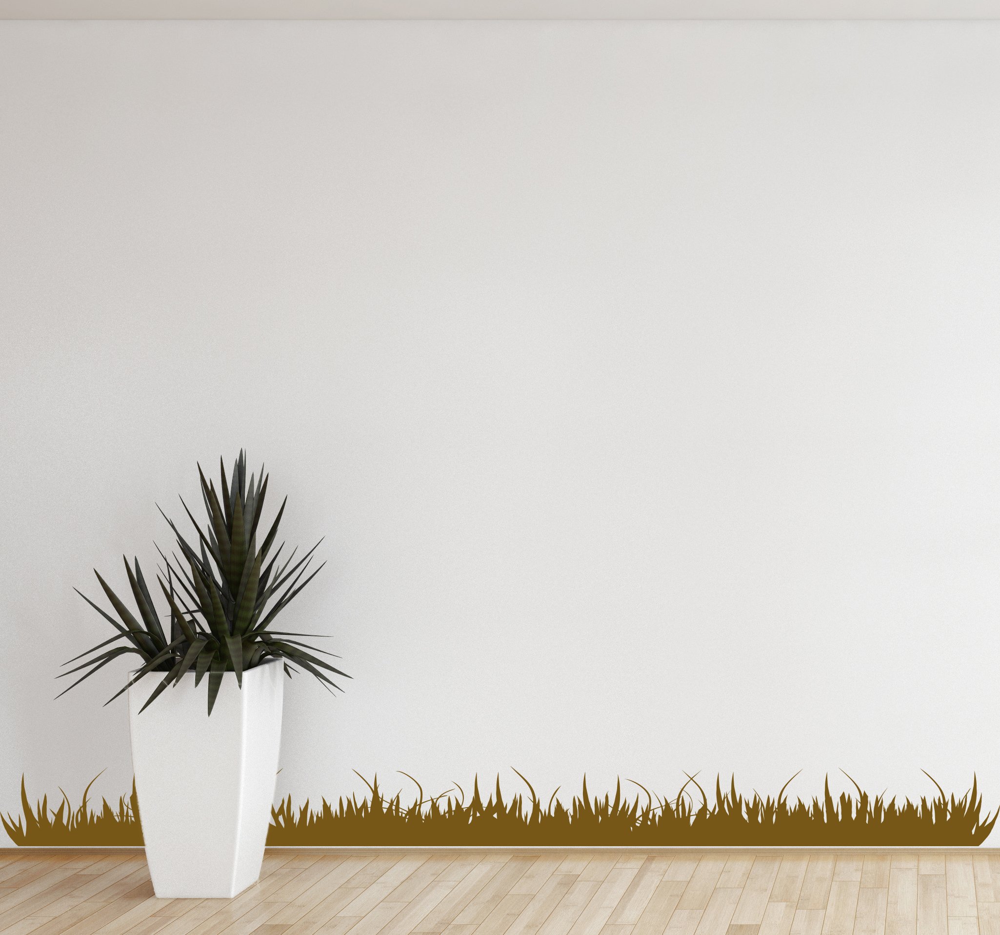 NAKLEJKI ŚCIENNE NAKLEJKA ŚCIANĘ TRAWA KWIATY ŁĄKA Długość 50 cm