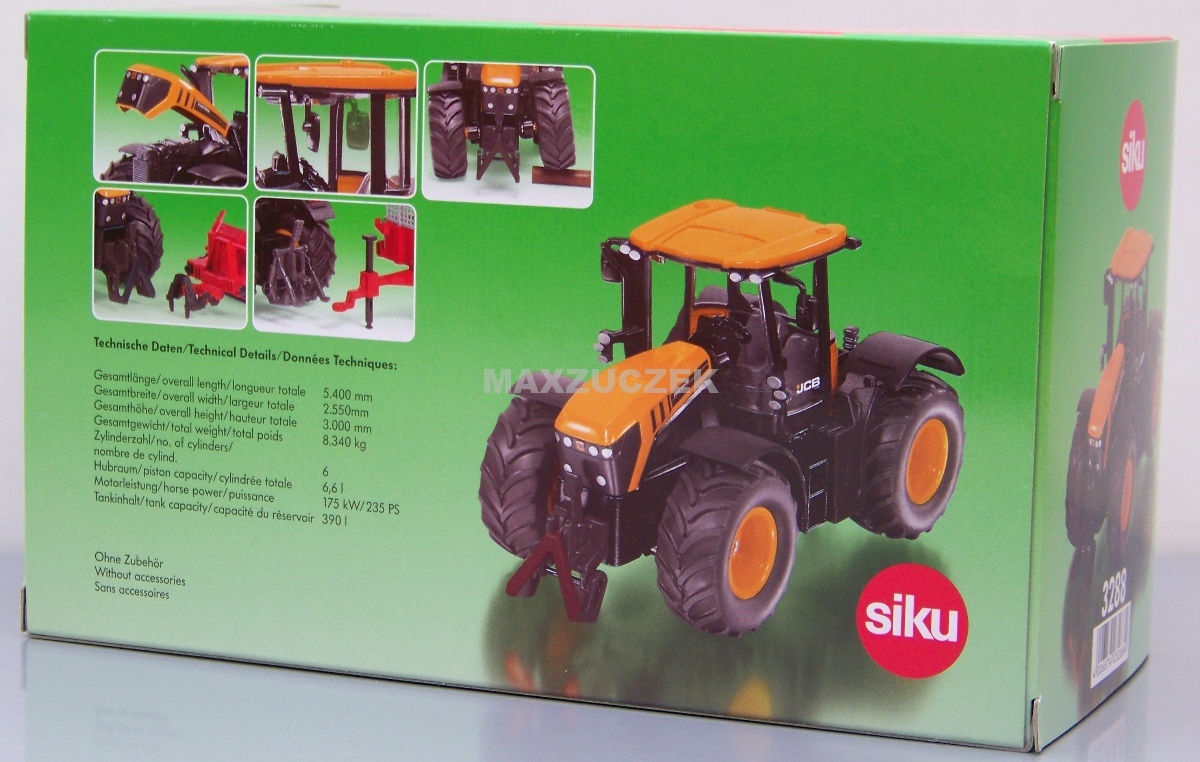 SIKU - Siku 3288 Miniatures 1:32 Tracteur JCB Fastrack 4000 - Voitures -  Rue du Commerce