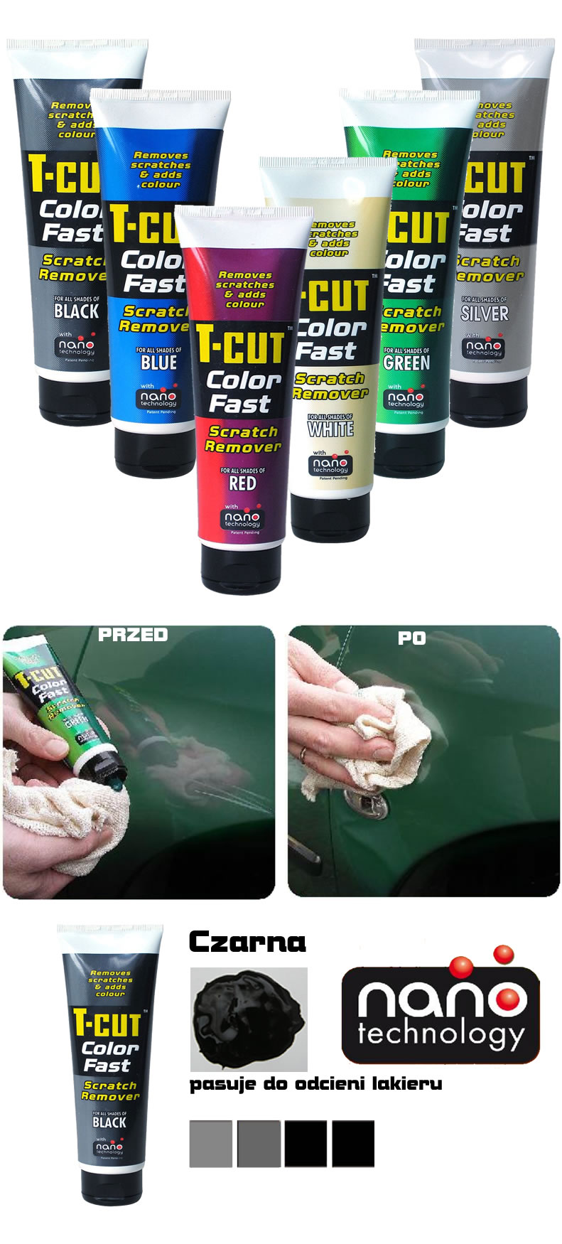 CarPlan ZESTAW na rysy CZARNY Producent CarPlan