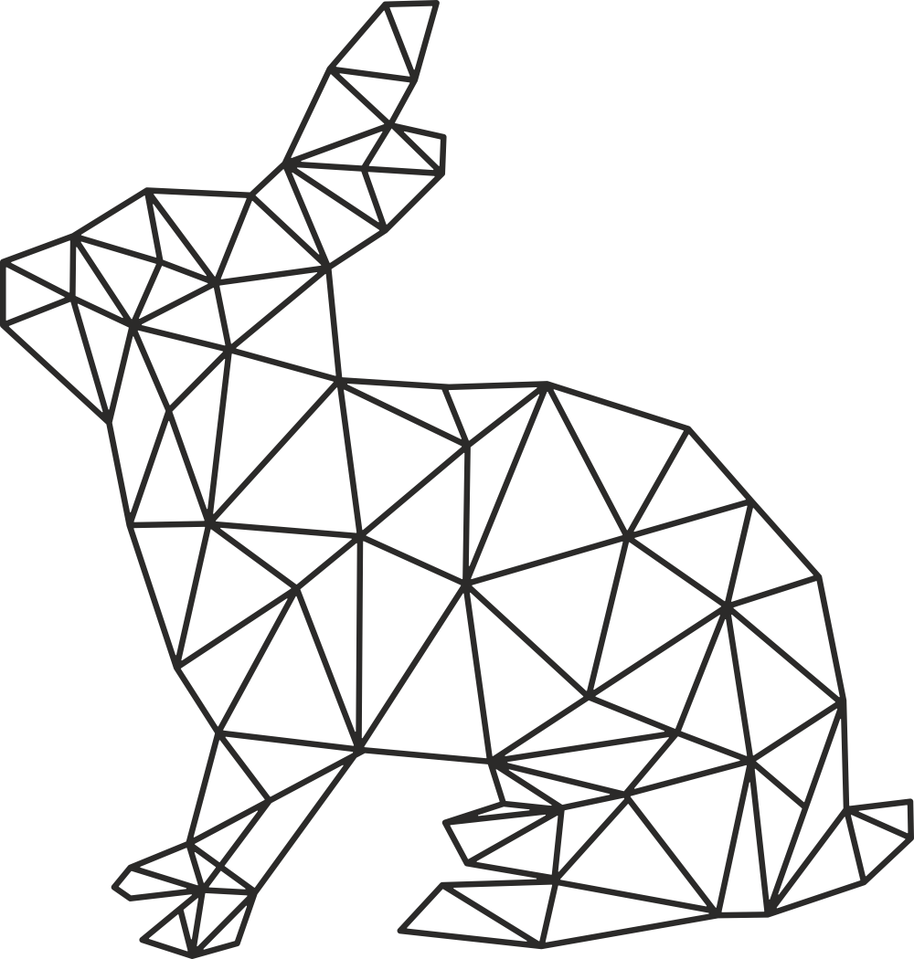

Naklejka na ścianę Królik Geometryczny 100 cm
