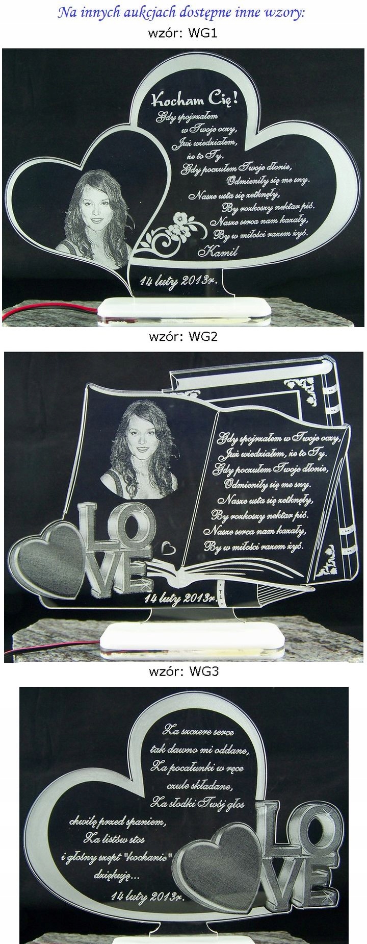 WALENTYNKI STATUETKA SERCE LOVE GRAWER Rodzaj statuetka