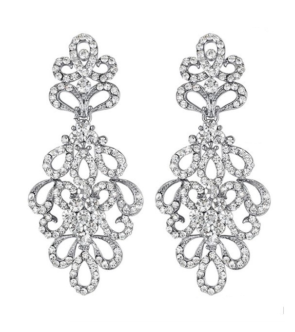 KOLCZYKI SREBRNE Z CYRKONIAMI, EFEKTOWNE, PIĘKNE