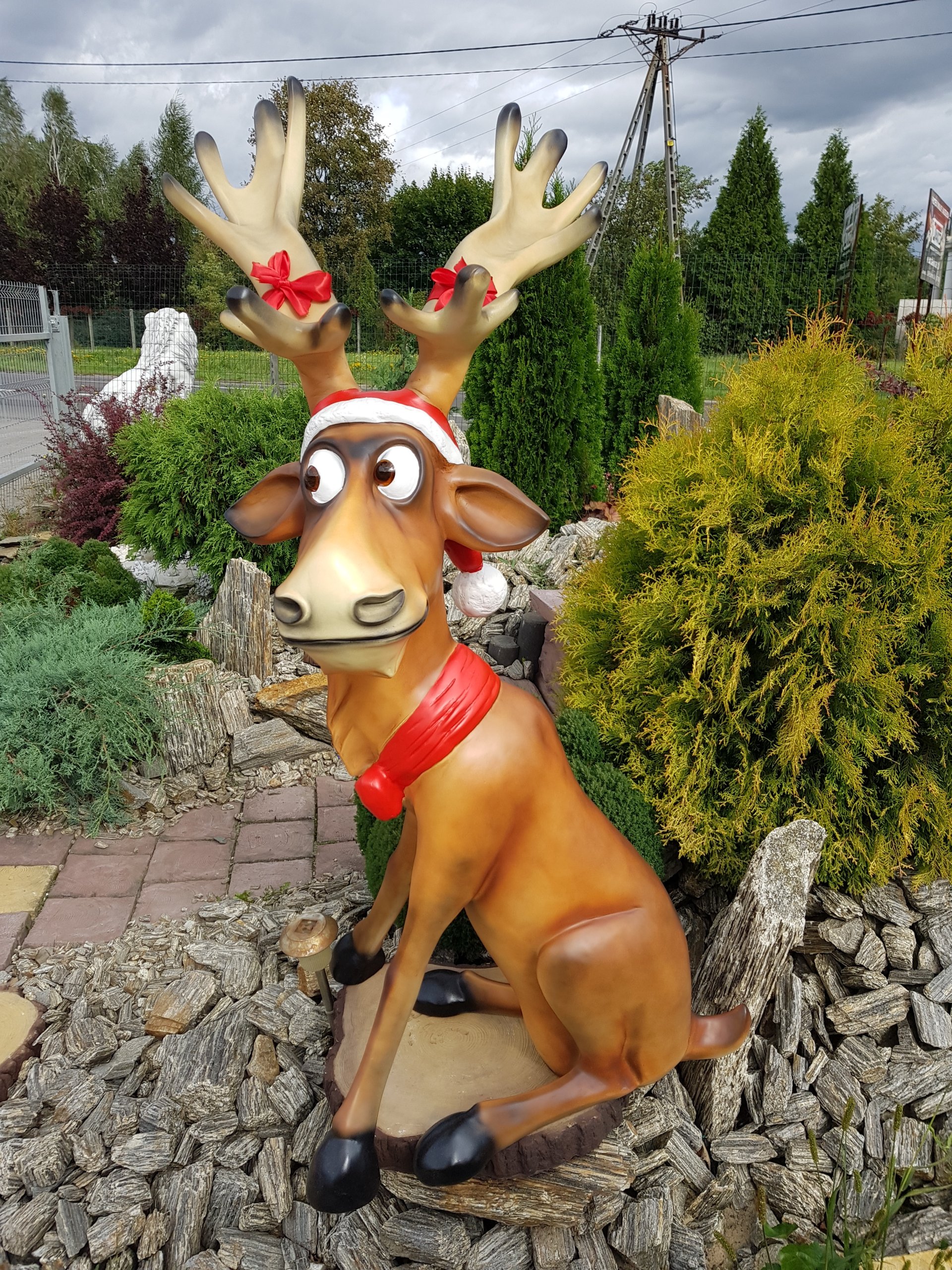 FIGURKA OGRODOWA - ŚMIESZNY RENIFER XXL MODEL I Kod producenta Z46