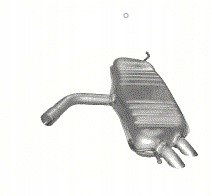 30.153 - Задній глушник VW Touran а. 1,9 + 2,0 TDi