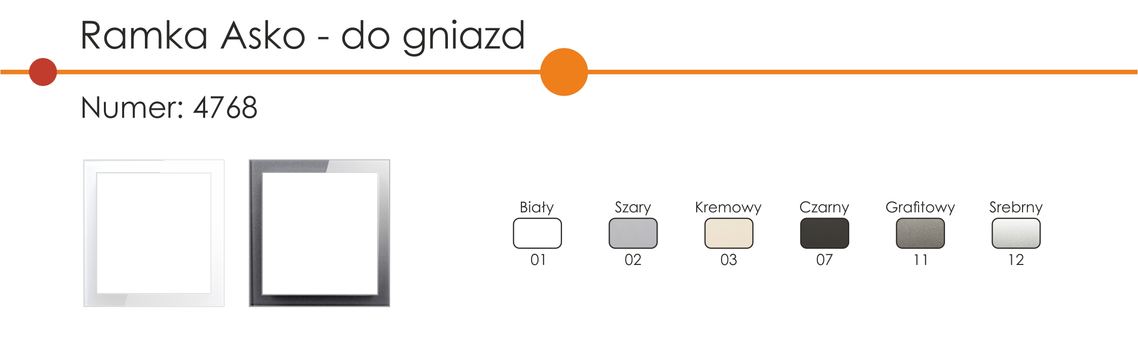 Ramka do gniazda ASKO Kod producenta L1