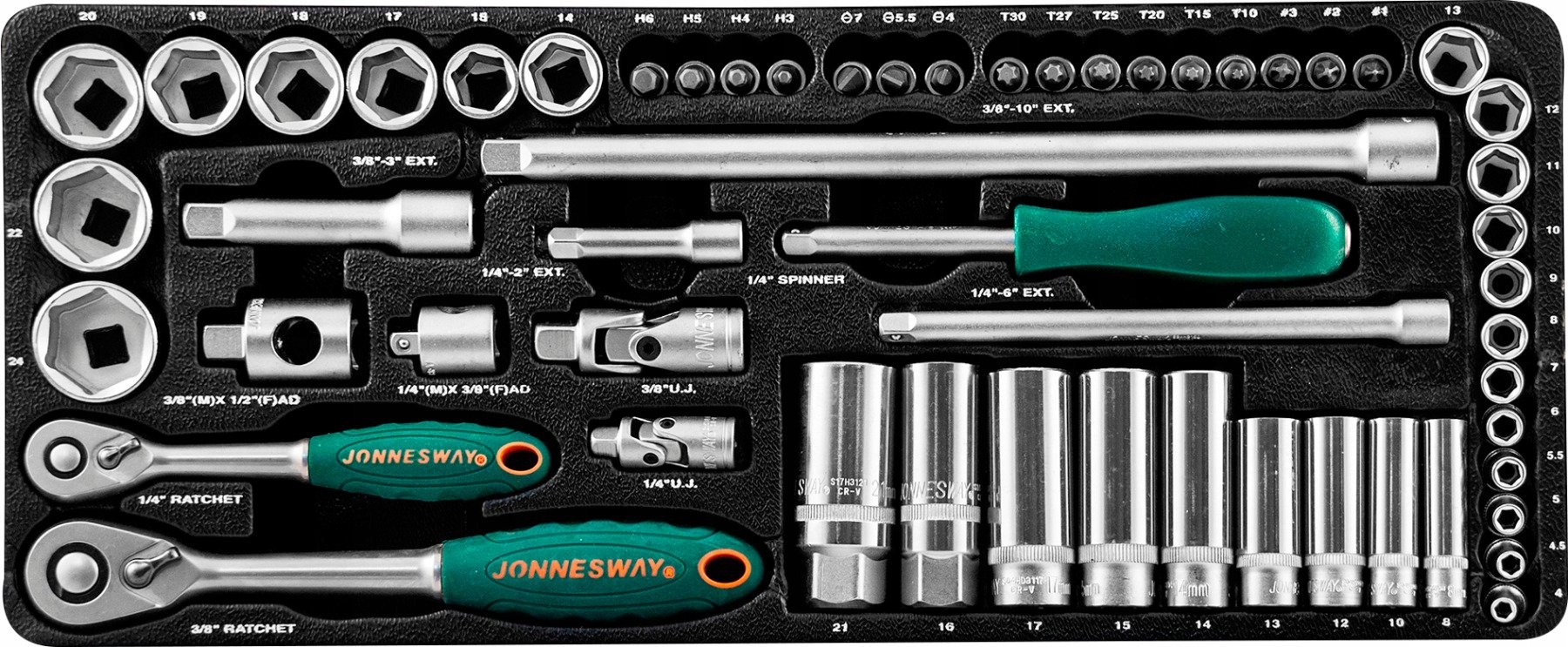 Pvc modul Súprava hlavíc 1/4", 3/8"