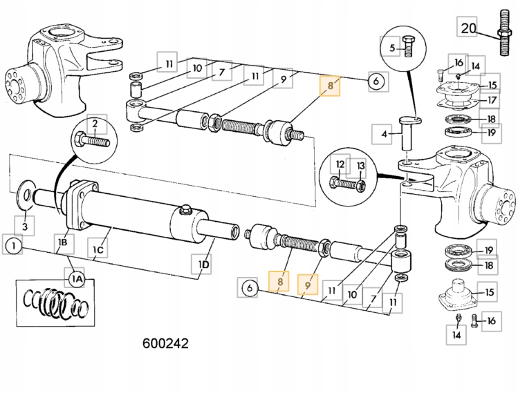KONCOWKA DRAZKA LADOWARKI JCB seria JS 448 17902 Machine brand JCB