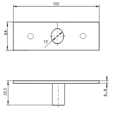 TRZPIEŃ MOCUJĄCY ZAWIASU GÓRNEGO MOCOWANIE Marka Handmet