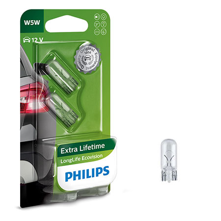 

Philips Żarówki W5W LongLife EcoVision 3xŻywotność