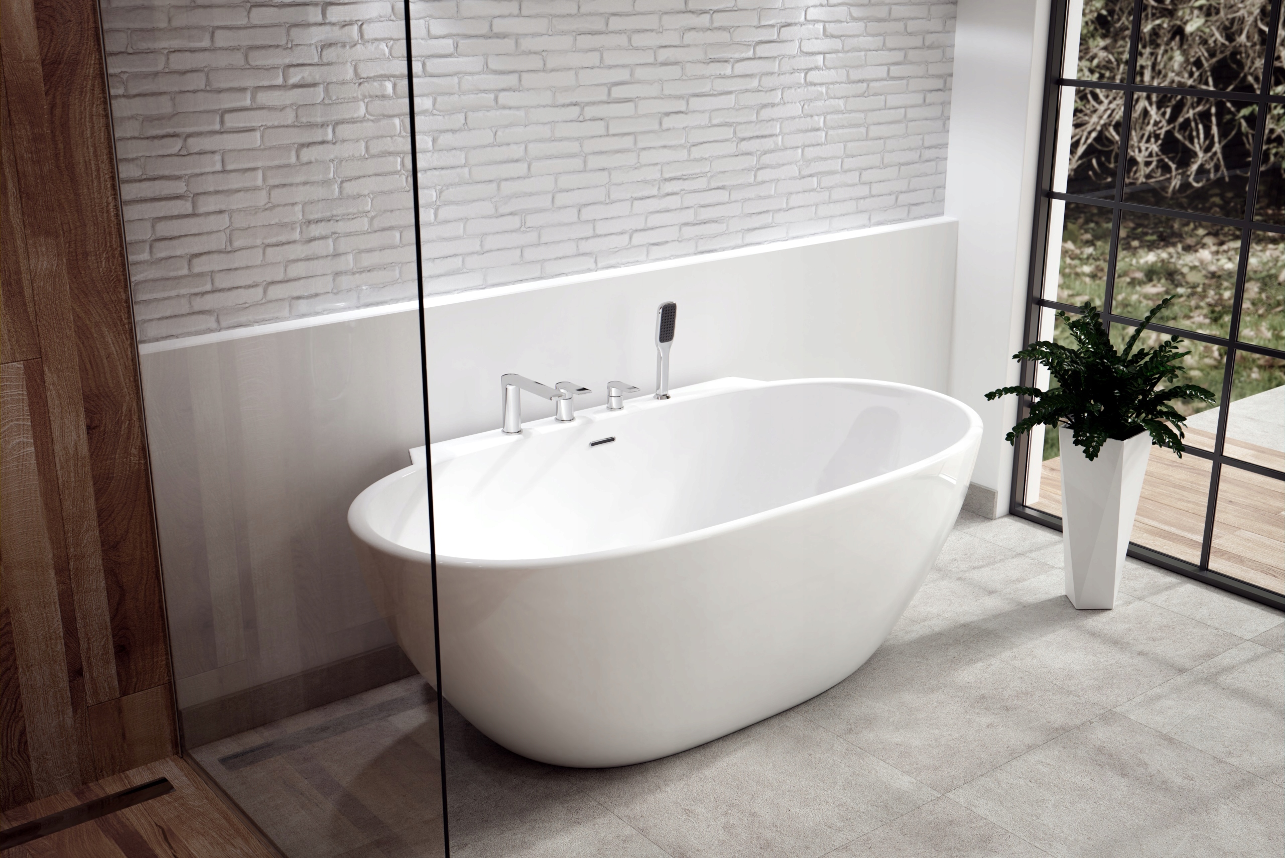 Ванна отдельностоящая Freestanding Bath White Gloss 150x80