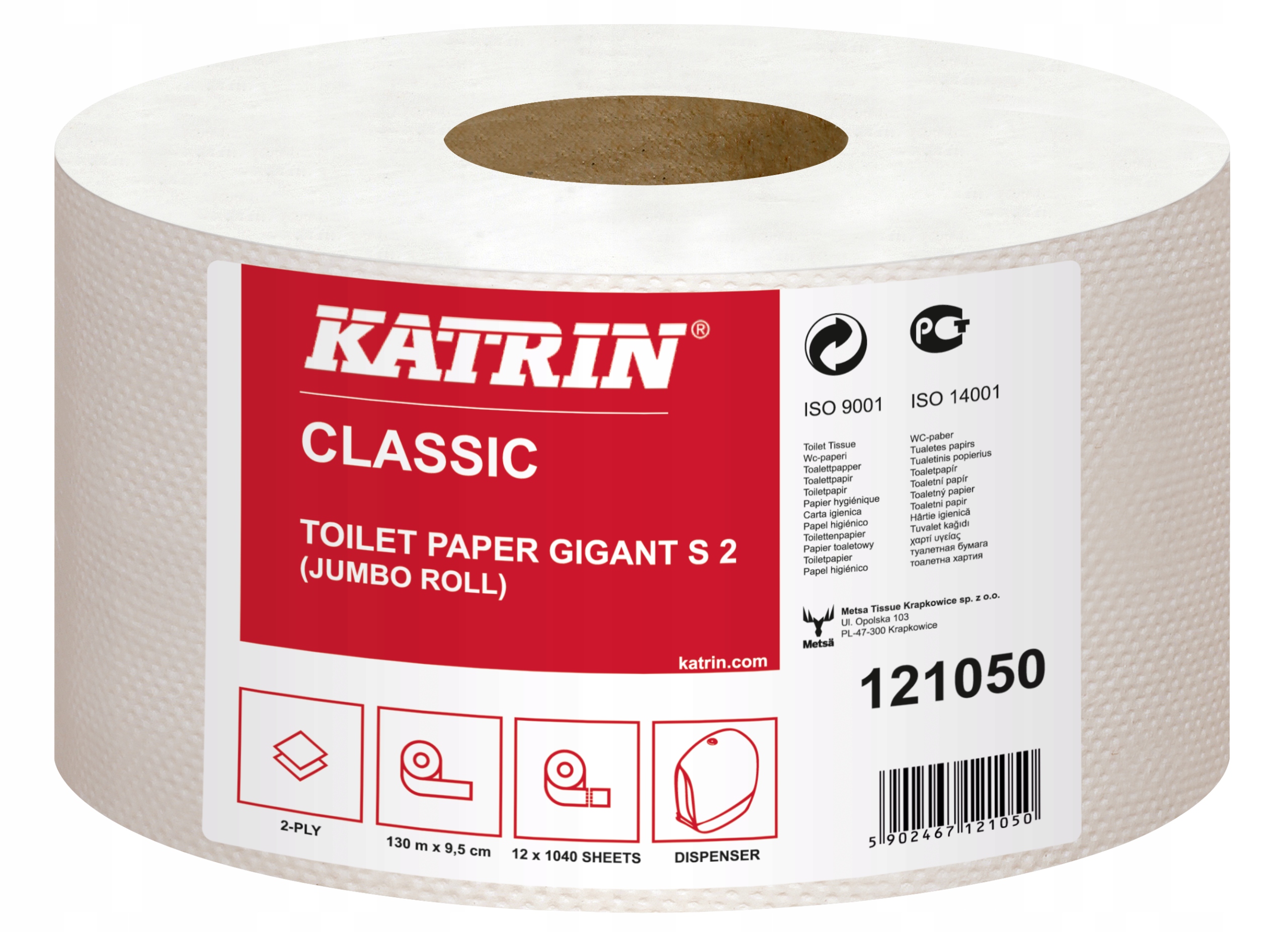 

Papier Toaletowy 12105 T2 130MB Wydajny 12R