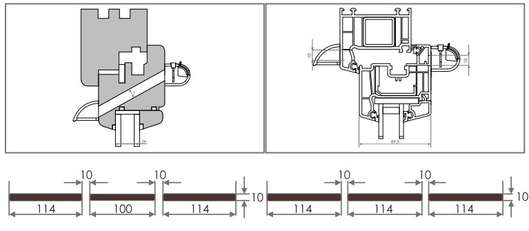 Nawiewnik do okna VENTEC VT 101 CIEMNY BRĄZ/BIAŁY Kod producenta VENTEC VT 101 CIEMNY BRĄZ/BIAŁY