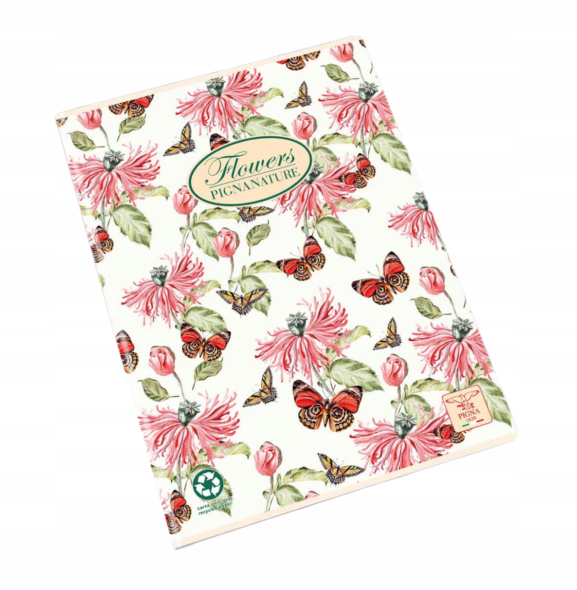 

Zeszyt A5 42k gładki Pigna Flowers Eko 0208835BI