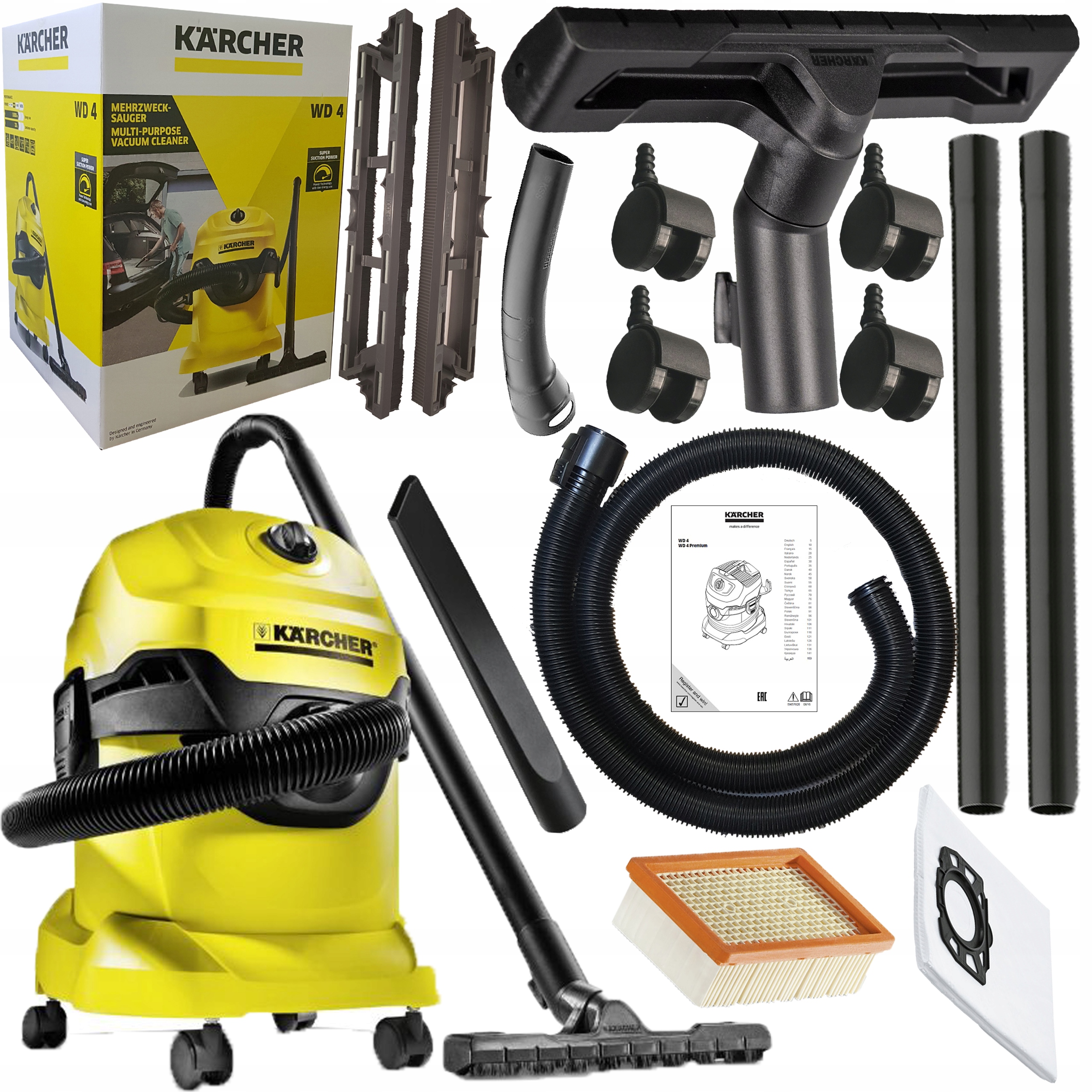 

Karcher WD4 Odkurzacz Przemysłowy Sucho Mokro