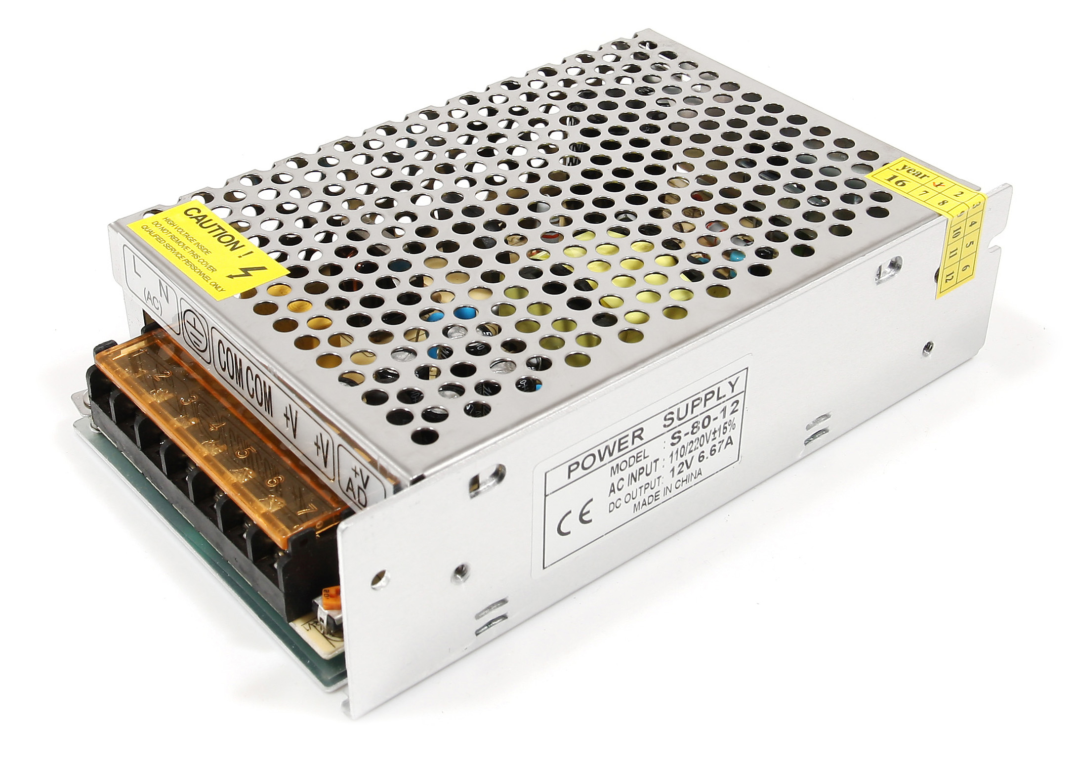 

Zasilacz 12V 80W 6.6A IP20 Do Taśm Led, Cctv