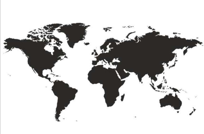 NAKLEJKA NA ŚCIANĘ Ścienna MAPA ŚWIATA XXL