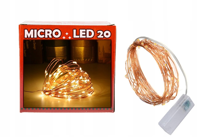 

Lampki Micro Druciki 20 Led Mikro Na Baterie