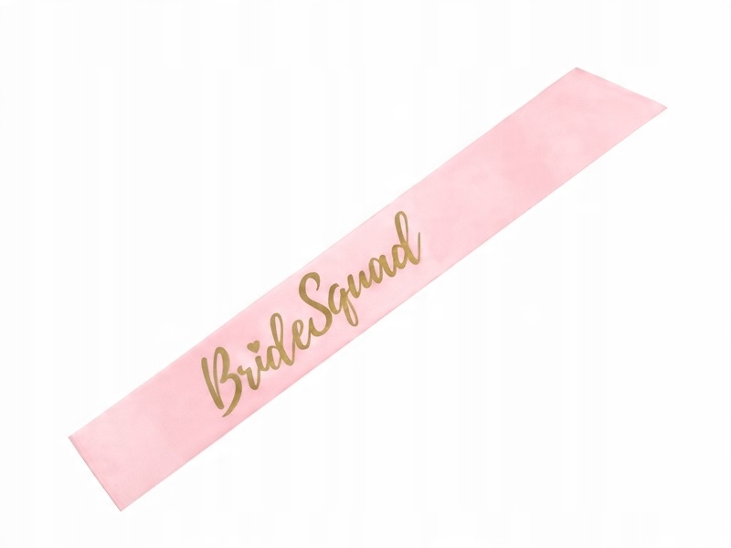 

Szarfa na Wieczór Panieński Bride Squad jasny róż