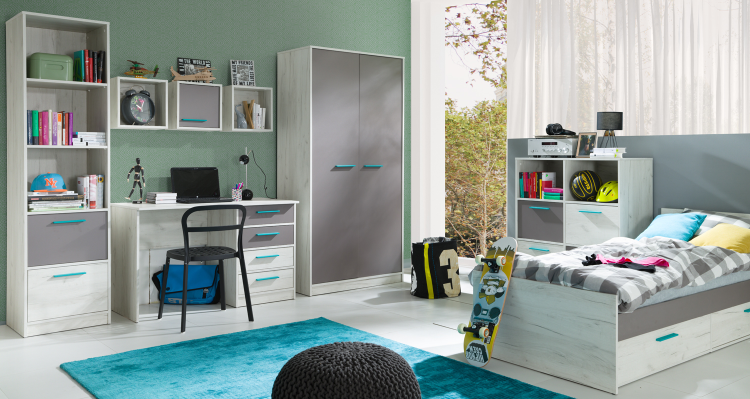 M/RE13 KOMODA SZAFKA Dąb craft biały popiel 145 cm Głębokość mebla 45 cm