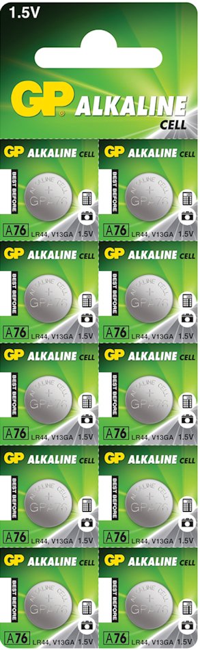 10X AG13 GP щелочные батареи LR44 A76 1154 G13