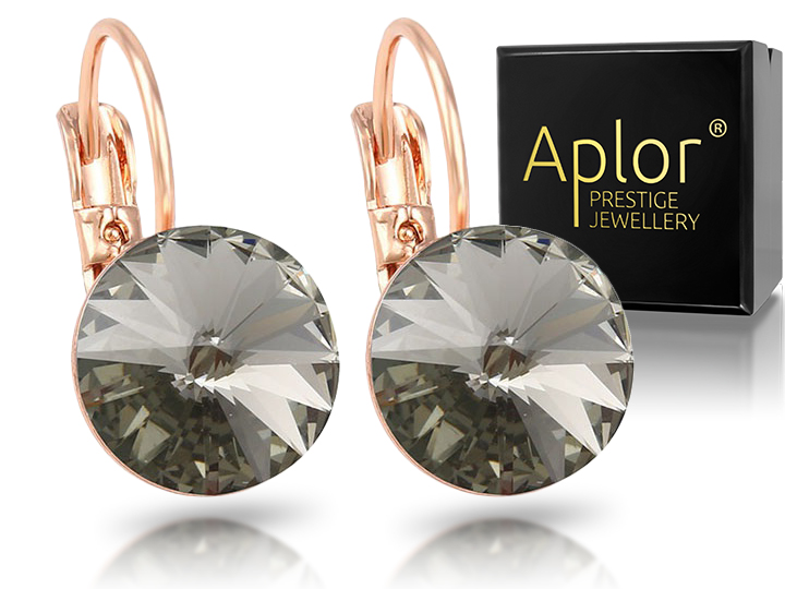 

Złote Kolczyki Wiszące Kr. Swarovski Dimond Gratis