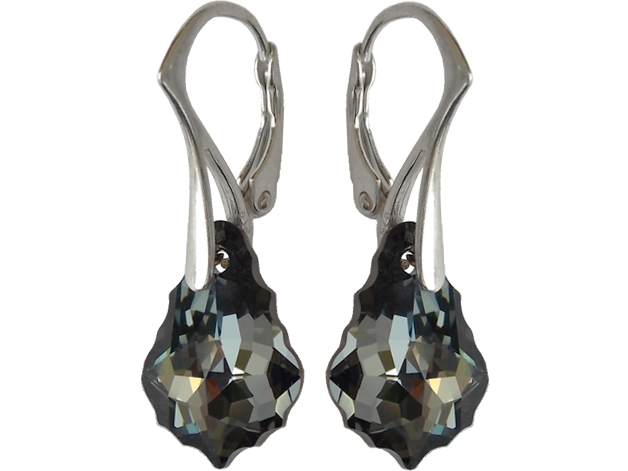 

Kolczyki Swarovski Baroque 16mm Silver Night