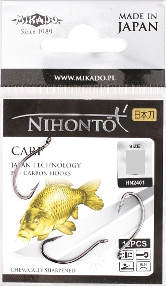 Mikado Haczyki Nihonto Carp 4 Black Nickel 10 szt.