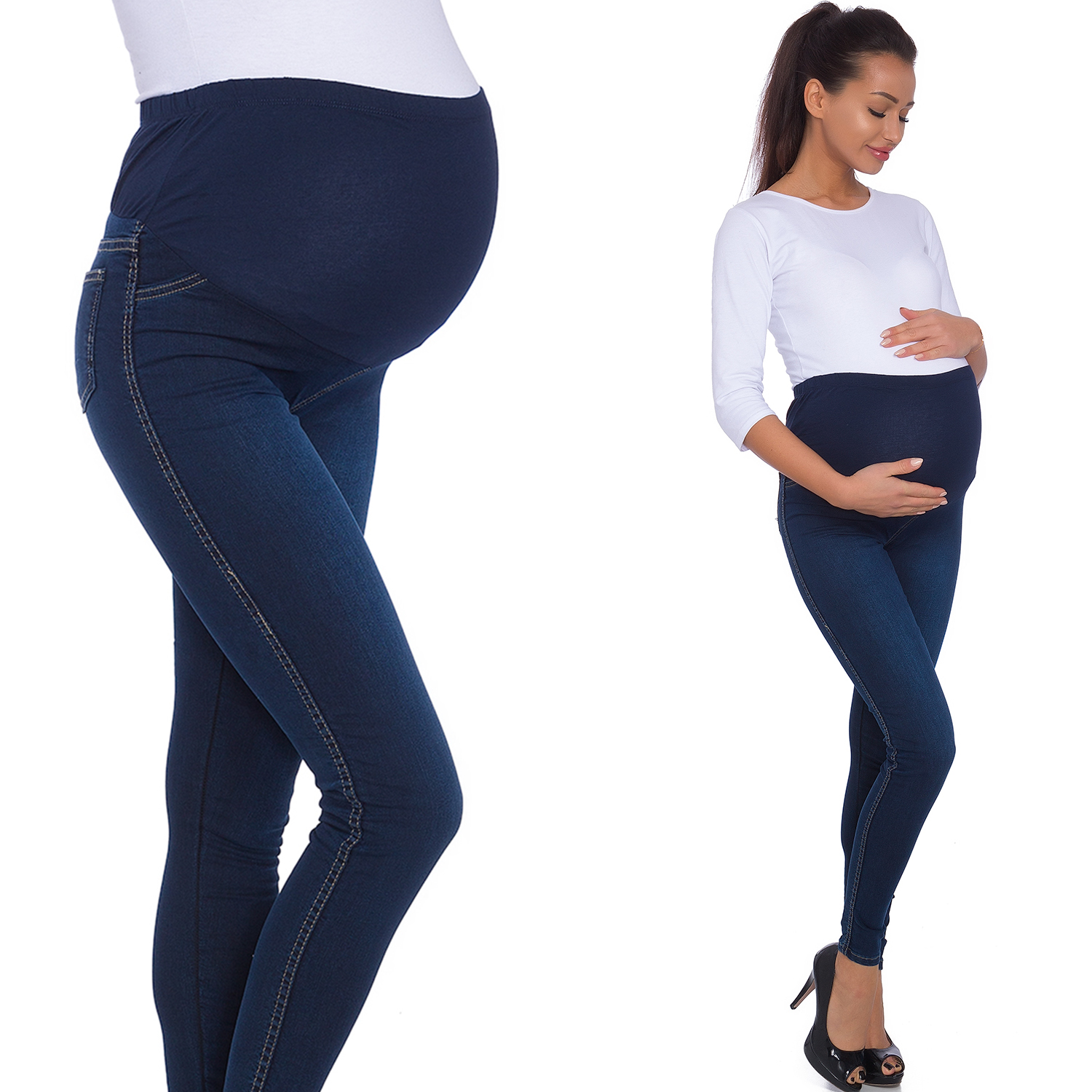 

221_ S/36 Ciążowe Spodnie Jeans, Slim