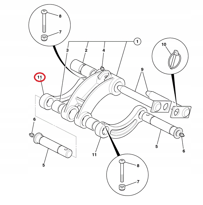 LACZNIK LYZKI 8014 8016 8018 JCB BANAN 332 T4657 Machine type Excavator Backhoe loader