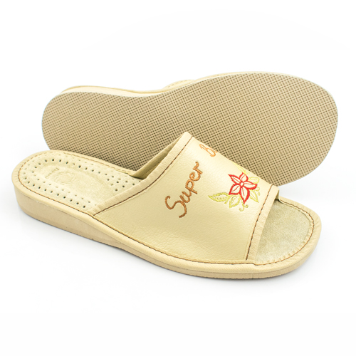 SUPER BABCIA KLAPKI PREZENT URODZINY BABCI SKÓRA Rozmiar 39