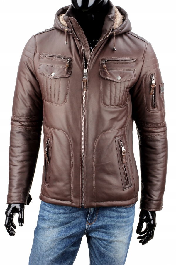 Kurtka Skórzana Ocieplana Męska DORJAN PTR124A XXL Kod producenta PTR124A