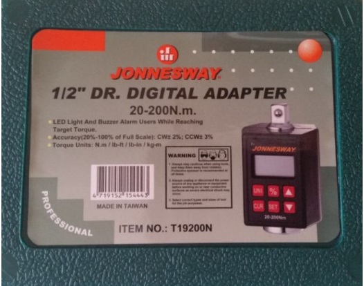 Jonnesway Adapter dynamometryczny 1/2'' 20-200 Nm Kod producenta T19200N