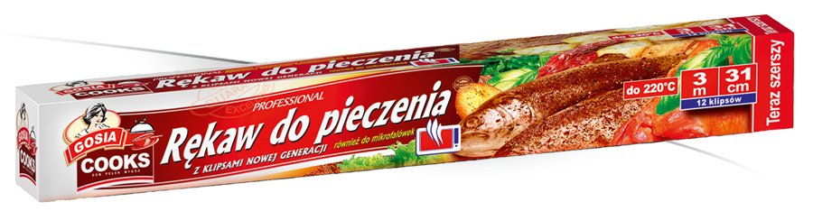 

Gosia Rękaw Do Pieczenia Z Klipsami! 31CMx3M