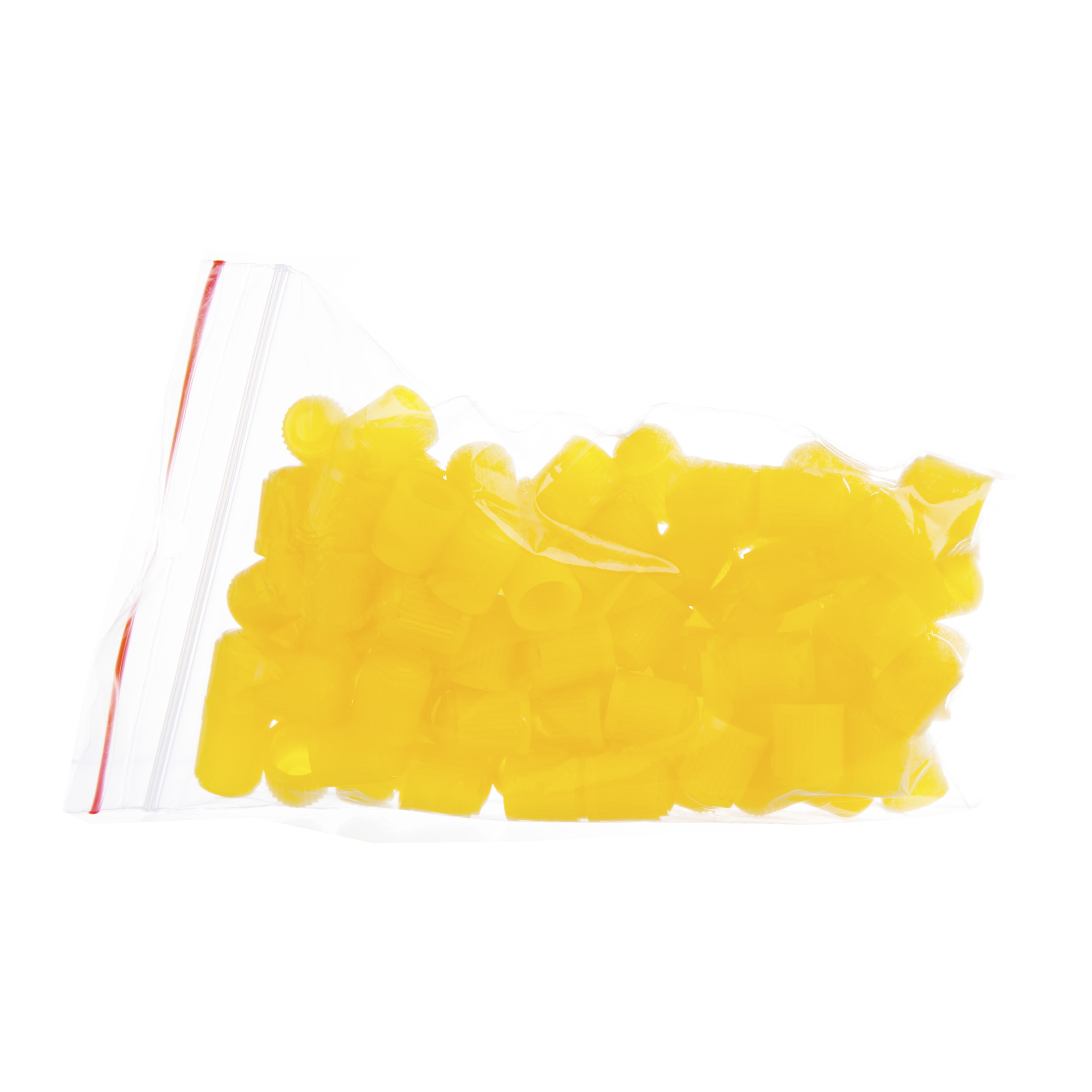 Kapturki nakrętki na wentyle 100szt. Żółte Wawa Marka inna